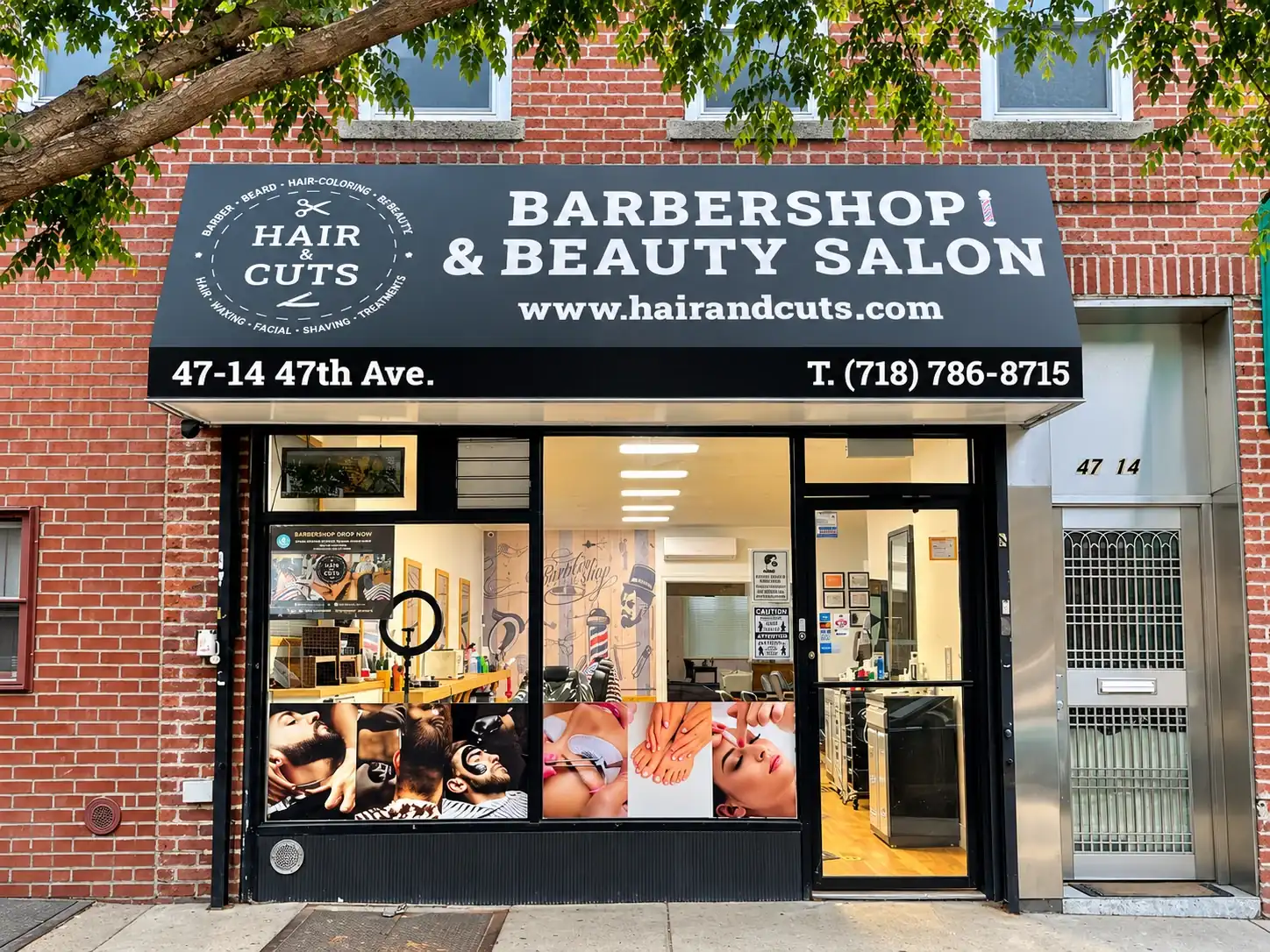 Hair & Cuts storefront at 47-14 47th Avenue, Woodside